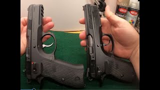 CZ 75 sp01 decocker vs CZ 75 sp01 safety [upl. by Akirdnwahs602]