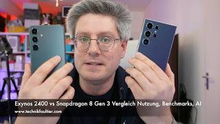 Exynos 2400 vs Snapdragon 8 Gen 3 Vergleich Nutzung Benchmarks AI [upl. by Blanchette]