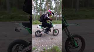 YCF 150 Pit Bike Braaap and Wheelie shorts pitbike [upl. by Kelsy40]