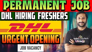 DHL is Hiring 🎉  job opening for fresher 2024  job Vacancy 2024  Today Job Vacancy in Tamil job [upl. by Wilonah756]