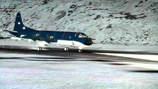 P3 Orion shortfield landing at PAVD Valdez in FSX [upl. by Reinold]