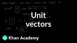 Unit vectors  Matrix transformations  Linear Algebra  Khan Academy [upl. by Nnylf]