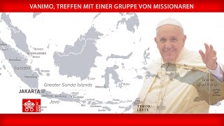 Vanimo Treffen mit einer Gruppe von Missionaren 8 September 2024 Papst Franziskus [upl. by Barlow]