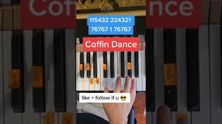 Coffin Dance Meme Easy Piano Tutorial [upl. by Egreog113]