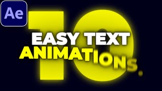 10 Text Animations in After Effects  10 Title Animations  After Effects Tutorial [upl. by Enilauqcaj]