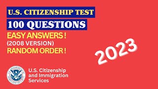 2023 EASY Answer USCIS Official 100 Civics Questions amp Answers for US Citizenship Interview 2023 [upl. by Alel]