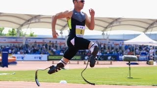 Blade Runners artificial legs controversial at Olympics [upl. by Norward]