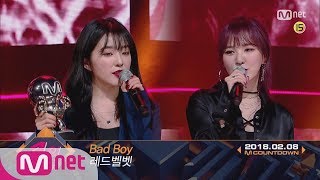 Top in 2nd of February Red Velvet’ with Bad Boy Encore Stage in Full M COUNTDOWN 180208 EP5 [upl. by Tekcirk]