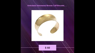 Anticlastic Hammered Bronze Cuff Bracelet Hammered Bronze Cuff Solid Bronze Cuff 8th Wedding A [upl. by Enyt]