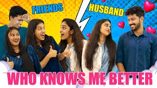 Who Knows Me Better Challenge ft Amal 🤩  Husband or Friends 😂  Pullothi [upl. by Ykciv]