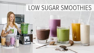 5 LOW SUGAR SMOOTHIES  healthy smoothies to power your day [upl. by Narhet]