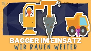 Bagger im Einsatz ⭐ Wir bauen weiter  Kindervideos  Kinderfilme  telekids [upl. by Akila]