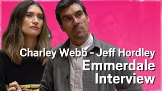 Debbie and Cain Dingle Charley Webb Jeff Hordley Emmerdale interview  Metrocouk [upl. by Yerfoeg]