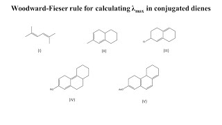 WoodwardFieser rule for calculating absorption maximum in conjugated dienes [upl. by Nawrocki704]