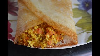 Sliced Egg Masala Mix Dosa  Egg Dosa Variety [upl. by Siobhan]