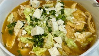 SOPA DE TORTILLA CON POLLO NUTRITIVA QUERRAS MAS [upl. by Eenaej]