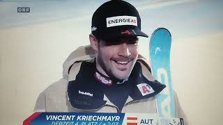 Vincent Kriechmayr Interview Abfahrt Bormio 2023 [upl. by Simona]