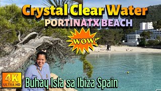 CRYSTAL CLEAR WATER OF PORTINATX BEACH IBIZA Buhay Isla sa Ibiza Spain [upl. by Aubert]