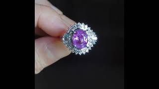 Gem Gardener 288ct Intense Burma Unheated Purple Sapphire Ring 18k [upl. by Helaine]