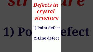 Defects in Crystal structure  point and line defects  Schottky and Frenkel defects [upl. by Dwan]