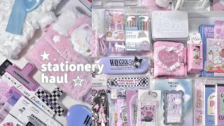 ASMR ♡ kawaii stationery haul aesthetic unboxing 🍥 chill ☾ no bgm  links [upl. by Rox]