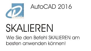 AutoCAD 2016 Tutorial  Skalieren [upl. by Aney]