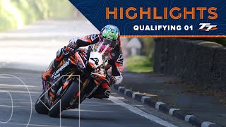 Qualifying 1 Highlights  2023 Isle of Man TT Races [upl. by Aidiruy]