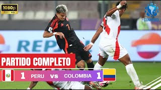 😊 EMPATE SALOMONICO  PERU Y COLOMBIA SUMAN UN PUNTO EN LIMA  PARTIDO COMPLETO recreacion🎮 [upl. by Eillah]