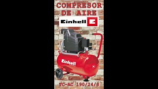 Compresor de aire Alemán marca Einhell Ref TCAC 190248 2 HP 24 litros 120 PSI 110 voltios [upl. by Gesner344]