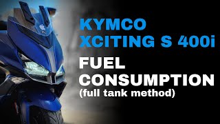 Kymco Xciting S 400i Average fuel consumption [upl. by Zeuqram]