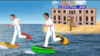 Mini Boat Shoe Thief Jail Escape Walking Boat Shoe  Hindi Kahani  Hindi Stories [upl. by Lenes]