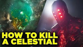 MARVEL CELESTIALS How to Kill Them amp Who Can Stop Arishem Eternals Ending [upl. by Lutim601]