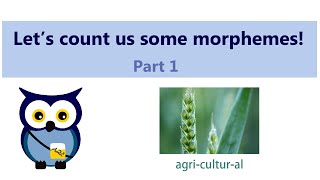 Lets count us some morphemes Part 1 [upl. by Yleen]