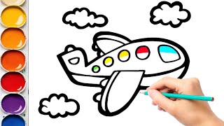 How to Draw an Aeroplane Step by step  Aeroplane Drawing tutorial for kids [upl. by Katrina]