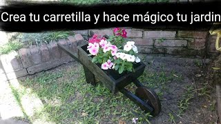 carretilla de madera para jardín [upl. by Suivat559]