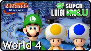 New Super Luigi U  World 4  Frosted Glacier 3 Players 100 Walkthrough [upl. by Yrovi]