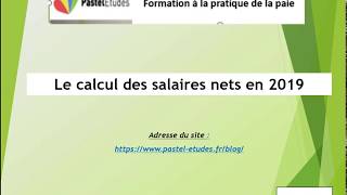 Comment calculer le salaire net en 2019 [upl. by Ahsrav]