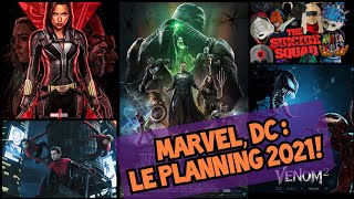 Le calendrier des sorties ciné Marvel amp DC Comics 2021 [upl. by Shimkus860]