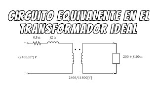 Circuito equivalente  impedancia reflejada en el transformador ideal [upl. by Eilsehc937]