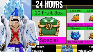 Trading SUPER FRUIT BOXES for 24 Hours in Blox Fruits [upl. by Olracnaig349]