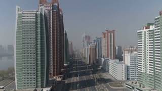 Rare Drone footage over Pyongyang in North Korea empty streets  Exclusivekoryogroup pyongyang [upl. by Pinsky]