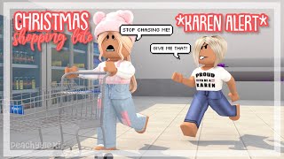 Buying Our CHRISTMAS PRESENTS LATE KAREN STOLE OUR GIFTS Roblox Bloxburg Roleplay [upl. by Norrehs]