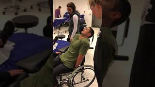 C6 Tetraplegia  Wheelchair to bed transfer [upl. by Oravla]