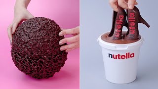 NUTELLA Chocolate Cakes Are Very Creative And Tasty  Balloon Chocolate Bowls Hacks  Transform Cake [upl. by Synned27]