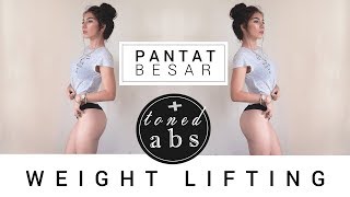 Membesarkan Pantat  Toned Abs 🍑🍑🍑  Bikini Body Workout  Glutes Gym Day [upl. by Dihahs]