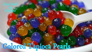 Colored Tapioca Pearls from Scratch  Colored Boba Soft and Chewy In The Fridge for Days [upl. by Robi]