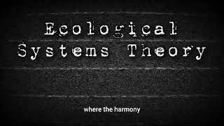 Ecological Systems Theory [upl. by Alehc]