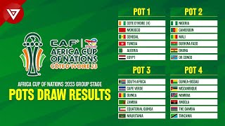 Pots Draw Results Africa Cup of Nations 2023 Group Stage [upl. by Territus]