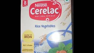 Nestle Cerelac baby cereal with milk rice Vegetables 8month plus shorts [upl. by Akirdnuhs372]