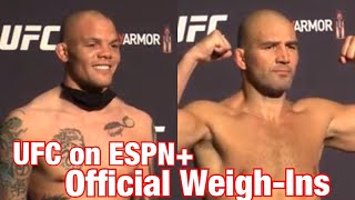 UFC on ESPN Official Weighins Anthony Smith vs Glover Teixeira [upl. by Mroz185]